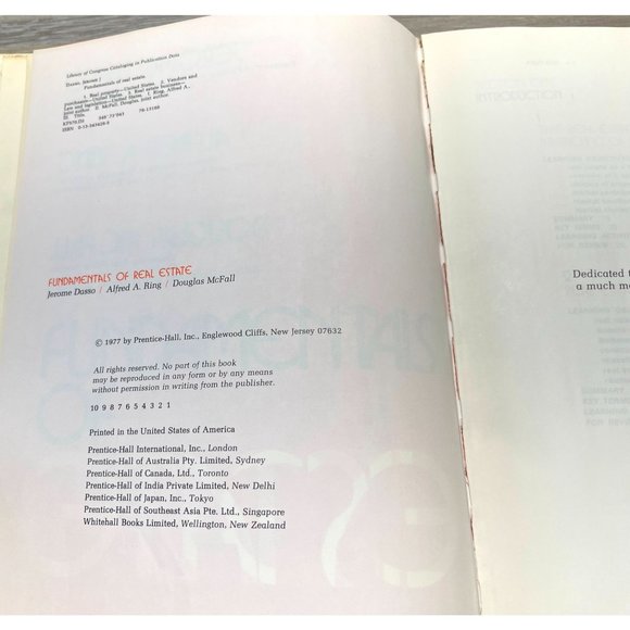 Fundamentals of Real Estate Textbook 1977 by Jerome Dasso - Picture 8 of 15